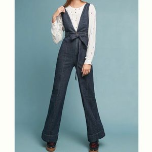 Denim Jumpsuit-Anthropologie